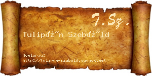 Tulipán Szebáld névjegykártya